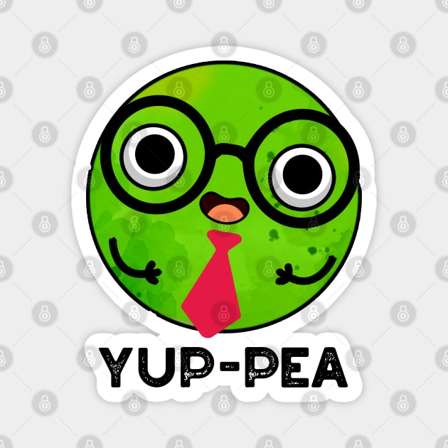 Yup-pea Funny Yuppie Veggie Pea Pun Magnet by punnybone