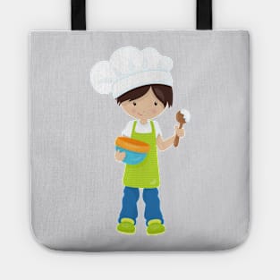 Baking, Baker, Bakery, Apron, Cute Boy, Brown Hair Tote