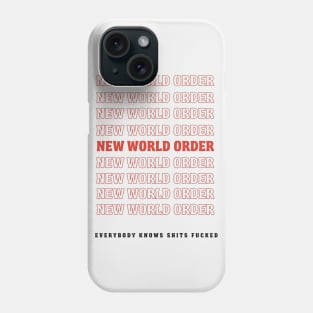 New world order typography Phone Case