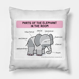 parts of the elephant in the room Pillow