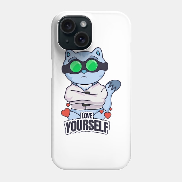 Self help cat Phone Case by Horrible Bunny