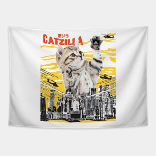 Catzilla Funny Cat T-Shirt - Gift for Cats Lovers Tapestry