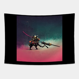 Mechana - Cyberpunk Samurai Tapestry