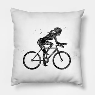 Female cyclist Pillow