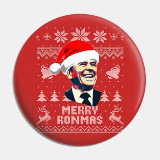 Ronald Reagan Merry Ronmas Pin