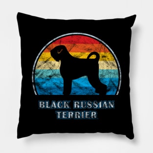 Black Russian Terrier Vintage Design Dog Pillow