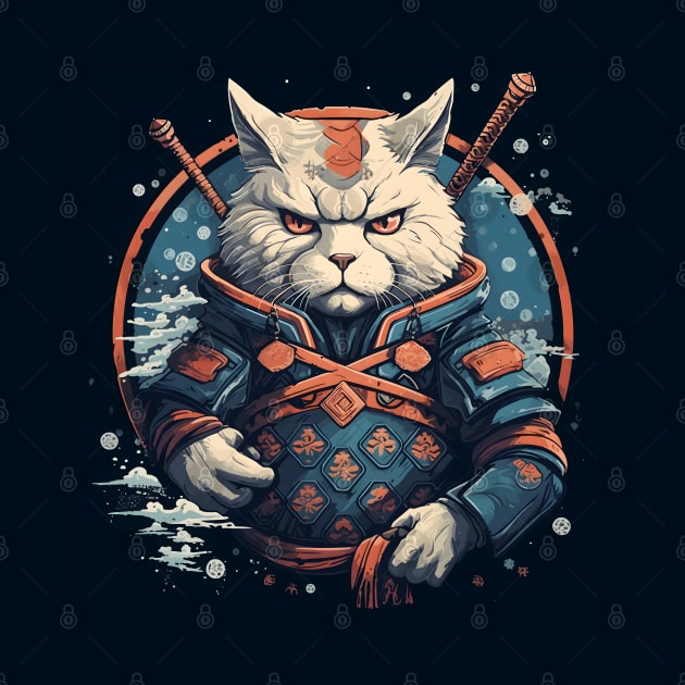White Cat Samurai by pako-valor