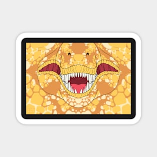 Golden T-Rex Face Magnet