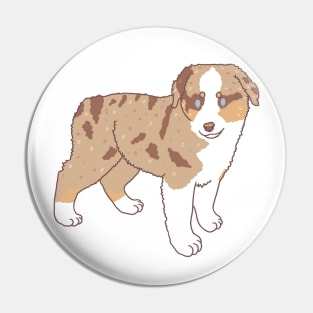 Red Merle Aussie Puppy Pin