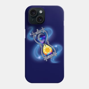 Moon and sun hour glass Phone Case