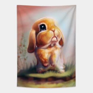 Chubby bunny stands Tapestry