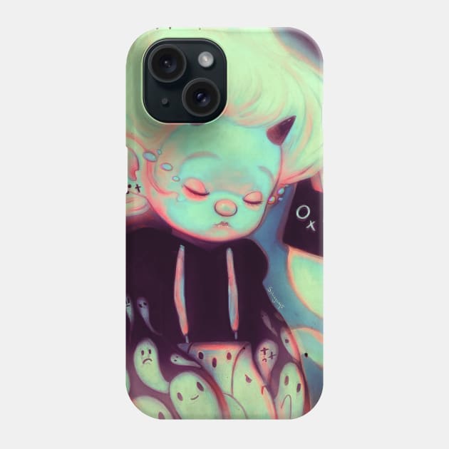 Pale Girl and Very Suspicious Cat Phone Case by selvagemqt