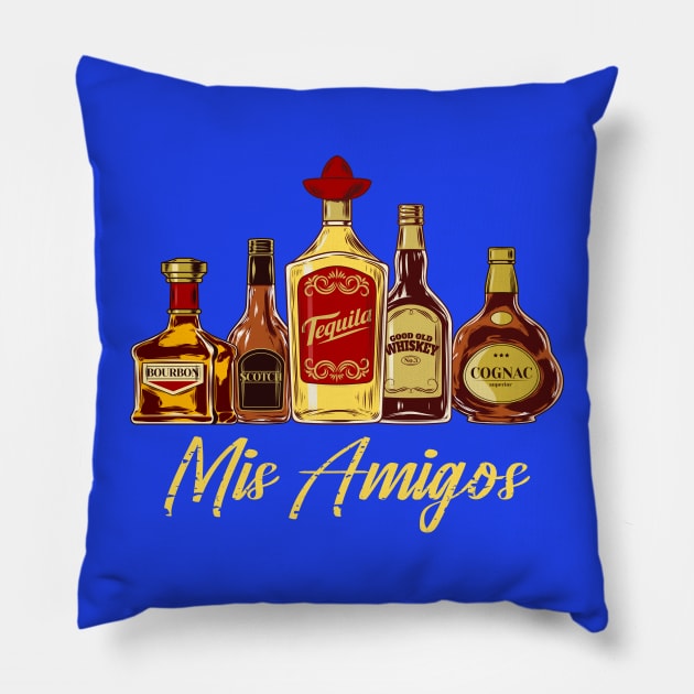 Mis Amigos Pillow by TeeGuarantee