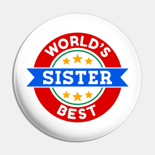 World's Best Sister Pin