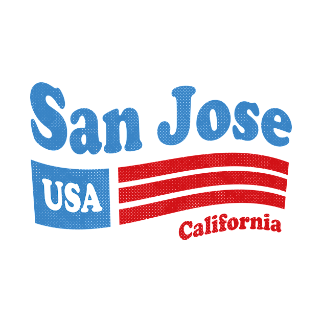 San Jose California - CA, USA - American Flag 4th of July by thepatriotshop