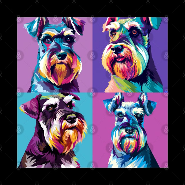 Standard Schnauzer Pop Art - Dog Lover Gifts by PawPopArt