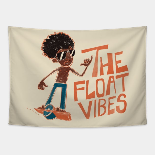 Float Vibes Onewheel Tapestry by MonocleDrop