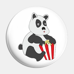 Panda with popcorn Pin