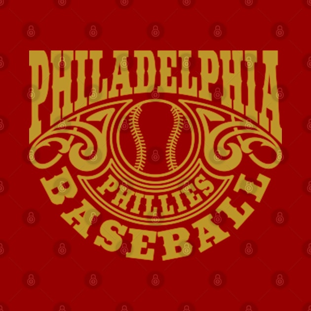 Vintage Retro Philadelphia Phillies Baseball by carlesclan