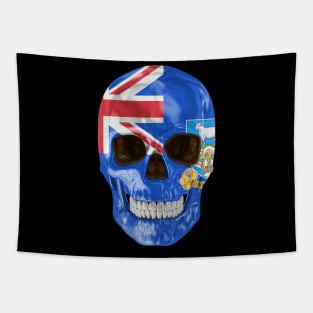 Falkland Islands Flag Skull - Gift for Falkland Islanders With Roots From Falkland Islands Tapestry