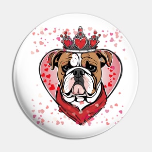 "LoveStruck Bulldog Bliss" Pin