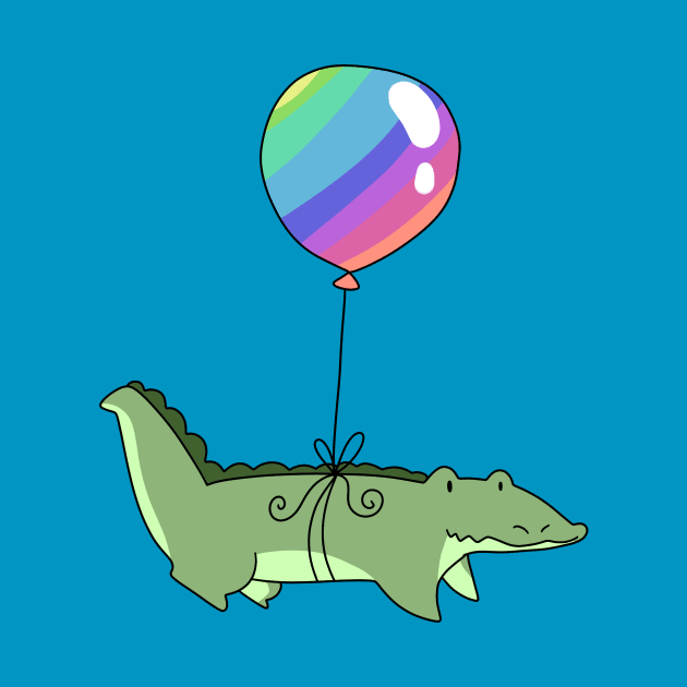 Rainbow Balloon Alligator by saradaboru