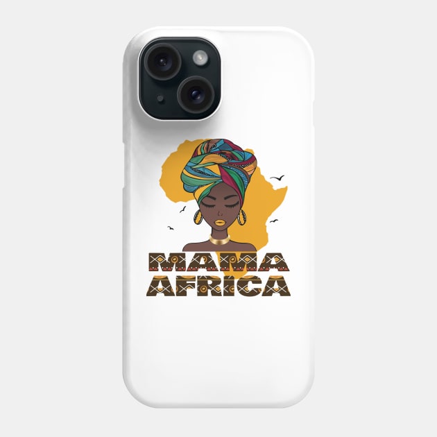 Mama Africa Map & Face Funny Top Phone Case by Meryarts