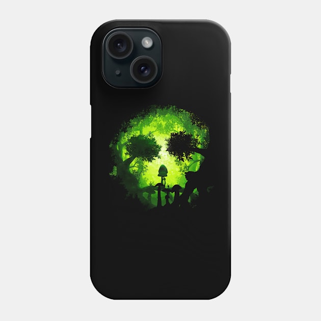 Skull Forest watercolor painting Phone Case by SuRReal3D