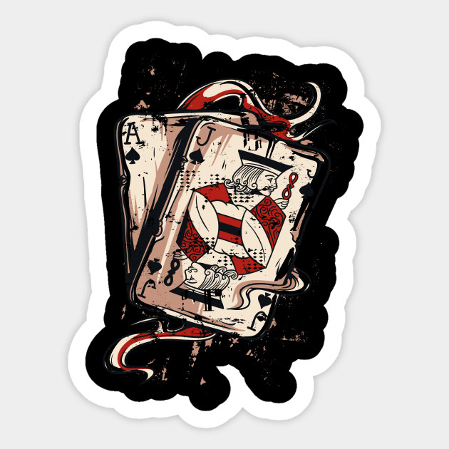 Get Wallpaper Black Jack 21 Poker Cards Black Jack Sticker Teepublic For Android Free