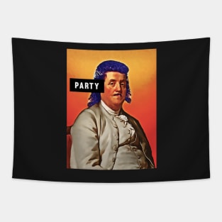 Party mullet Benjamin Franklin America 80's Tapestry