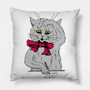 Math Cat Right Handed Pillow