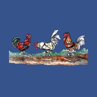 Three Roosters T-Shirt