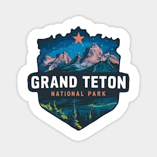 Grand Teton National Park Wyoming Night Magnet