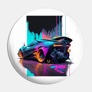 Living Life in Colour, Cyberpunk Supercar Pin