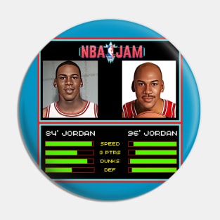 84’ Jordan vs 96’ Jordan - NBA Jam Edition Pin