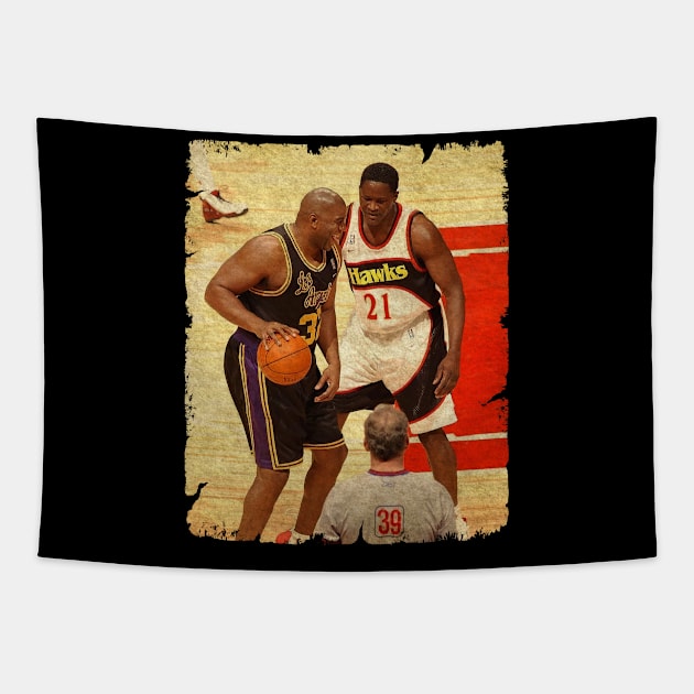 Magic Johnson vs Dominique Wilkins Tapestry by Wendyshopart