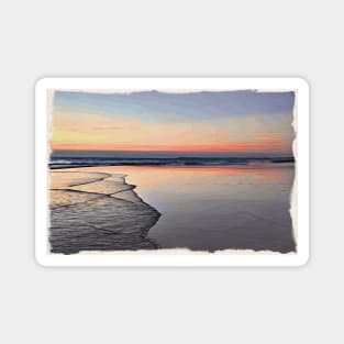 Sunset at the beach Magnet