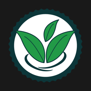 Green Leaves Symbol Design for proud Vegan People T-Shirt