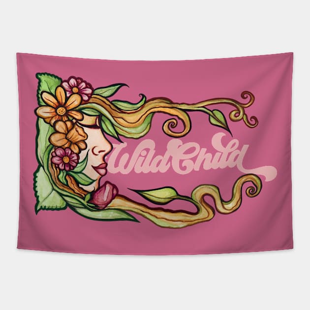 Wild Child Nature Lover Tapestry by bubbsnugg