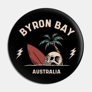 Vintage Surfing Byron Bay, Australia Pin