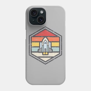 Retro Badge Space Shuttle Light Phone Case