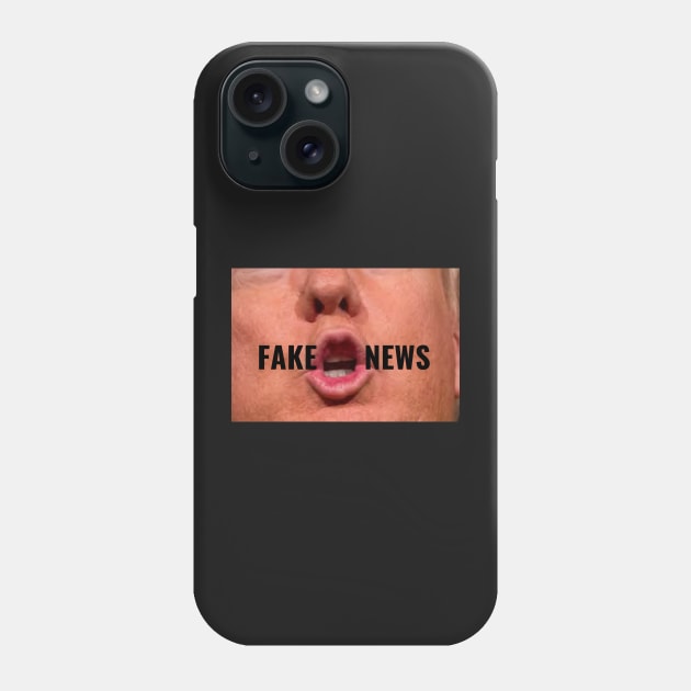 Funny Donald Trump Saying FAKE NEWS Facemask Political Humor Phone Case by gillys