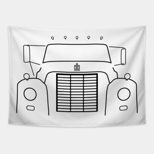 International Harvester Loadstar 1600 classic truck black outline graphic Tapestry