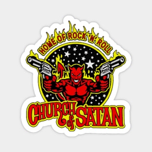 Church Of Satan - Home of Rock 'N' Roll (Colour) Magnet