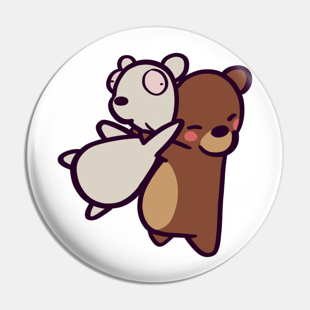 Grizzly Bear Hug Pin by ThumboArtBumbo