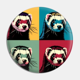 Pop Ferret Art - Cute Ferret Pin