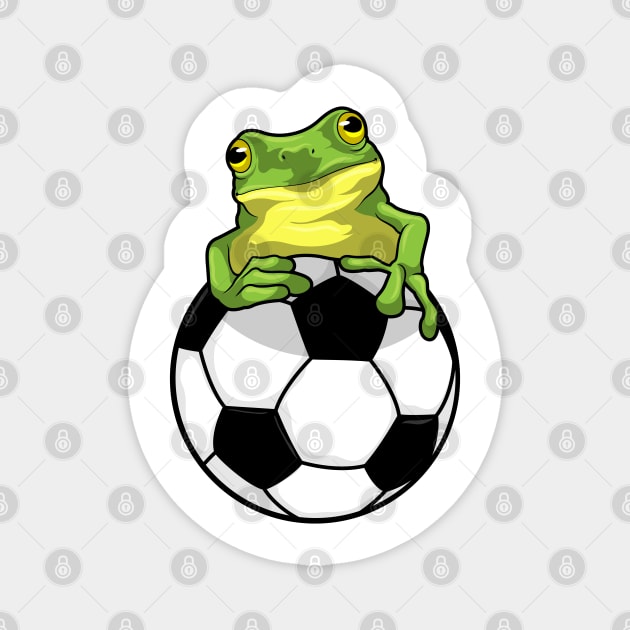 Frog with Soccer ball Magnet by Markus Schnabel