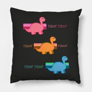 Colorful Dino Pillow