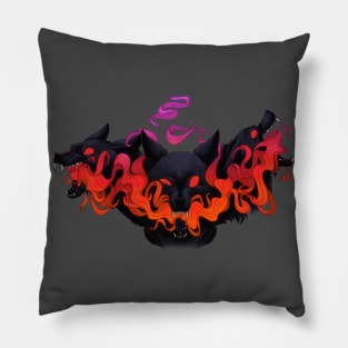 Orange Wolves Pillow