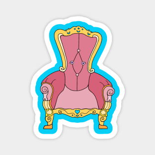 Pink Victorian Cheerful Chair Magnet